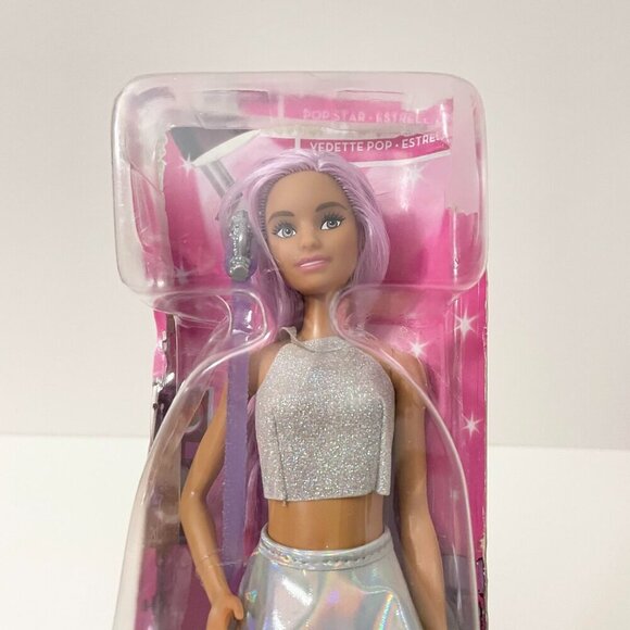 Barbie Careers Pop Star You Can Be Anything Doll Purple Hair Damaged Box - Picture 7 of 13